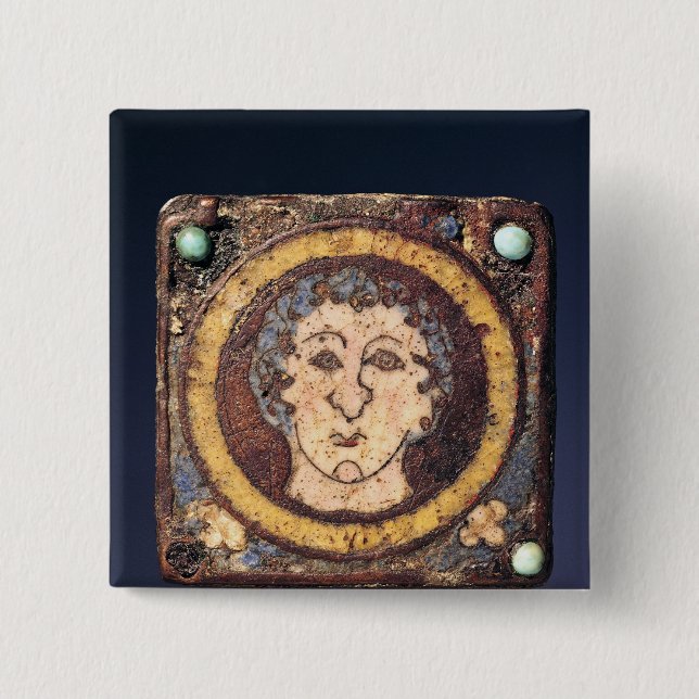 Fibula med ansiktet av en ung man knapp (Framsida)