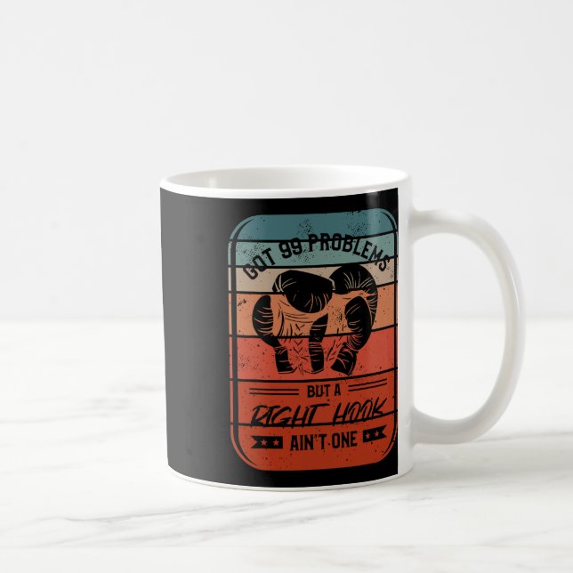 Fick 99 Problem Men En Högerkrok Är Inte En Kickbo Kaffemugg (Höger)