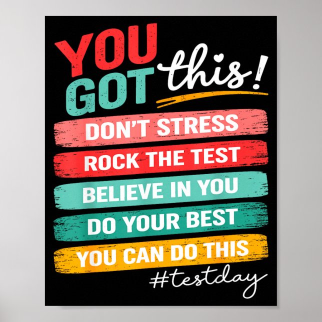 Fick Den Här Testdagen Statlig Testning Lärare Sta Poster (Framsidan)