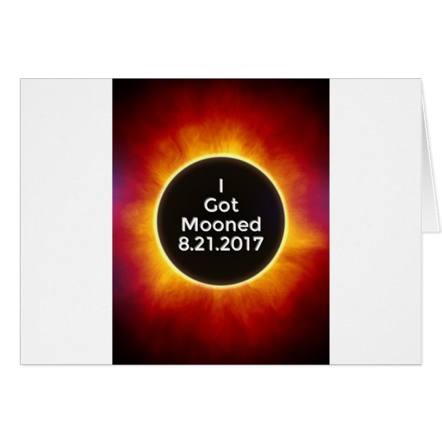 Fick den sol- förmörkelsen för amerikanen Mooned Hälsningskort (Framsidan Horizontal)