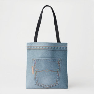 Fick- Denimjeans Tygkasse