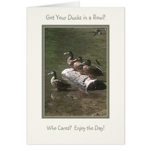 Fick dina ankor i en ro? hälsningskort (Framsidan)