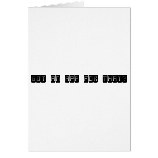 fick en app för det? hälsningskort (Framsidan)