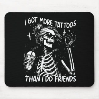 Fick Fler Tatueringar Än Gör Vänner Skelett Tatuer Musmatta