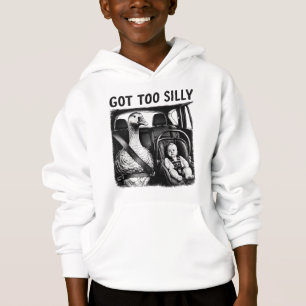 Fick för galen Gås Bältes Baby Bilsäte Roligt G T Shirt