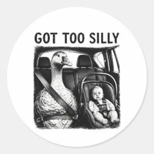 Fick för Silly Goose Säkerhetsbälte Baby Bilstol F Runt Klistermärke