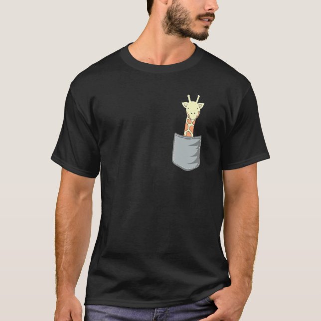 Fick Giraff Djur Safari T Shirt (Framsida)