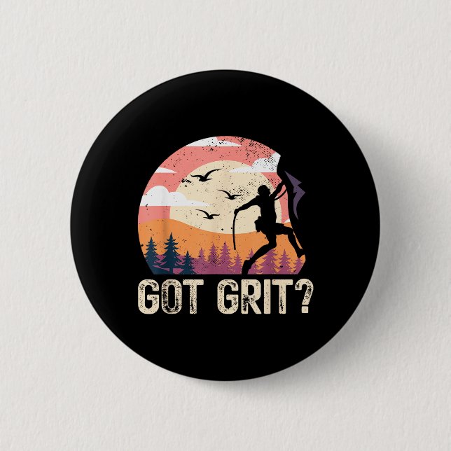 Fick Grit _ Klippbestigning Bouldering _ Berg Knapp (Framsida)