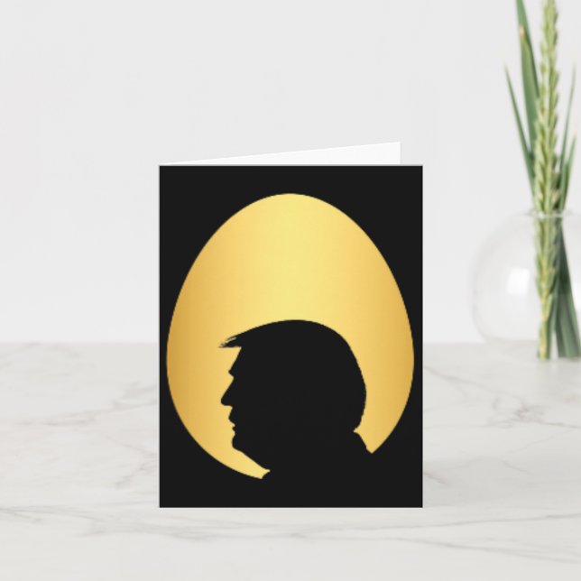 Fick Guläggjakt Trump 45 47 Silhuett Glad Kort (Framsida)