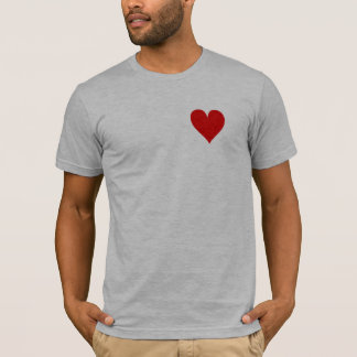 Fick- hjärtaidrottshallutslagsplats - inpassad grå t shirt