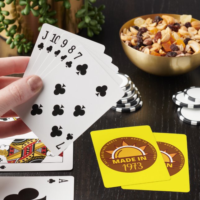 FICK I 1973 Lustigt födelsedagspresent Casinokort (På plats)