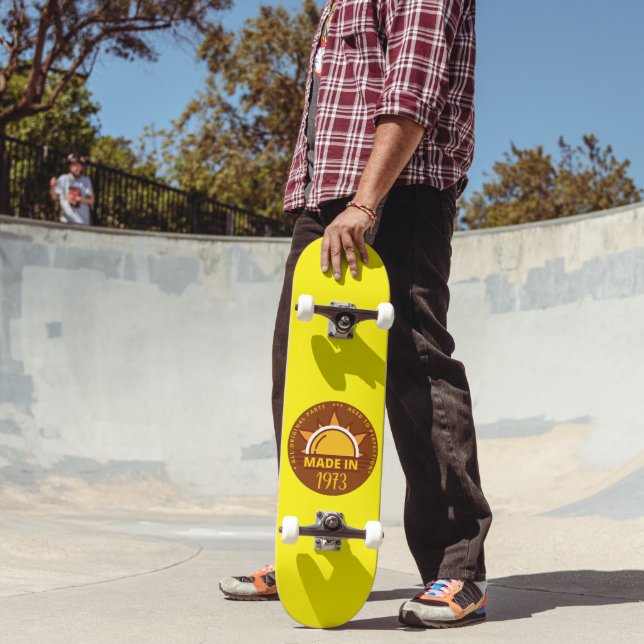 FICK I 1973 Lustigt födelsedagspresent Mini Skateboard Bräda 18,5 Cm (Utomhus 2)