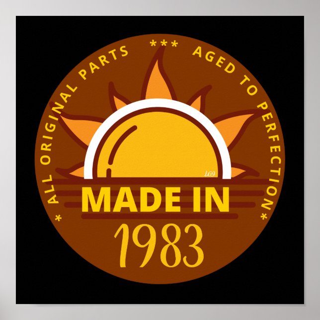 FICK I 1983 Lustigt födelsedagspresent Poster (Framsidan)