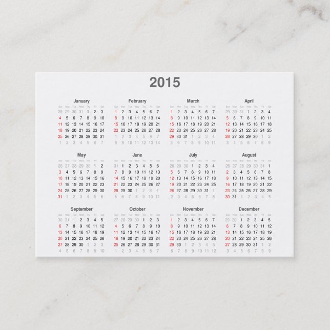 Fick- kalender 2015 & visitkort i en (Framsida)
