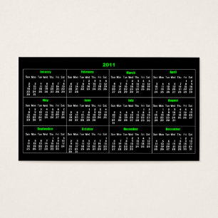 Fick- kort 2011 för plånbokkalender