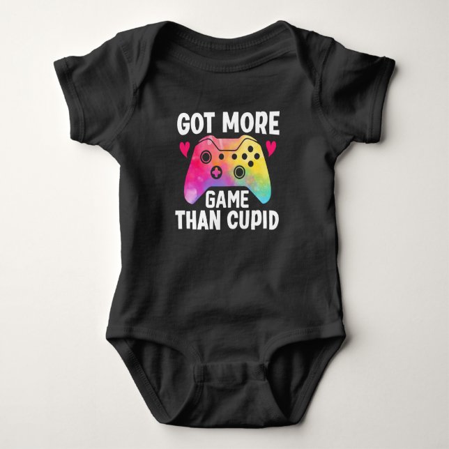 Fick Mer Spel än Cupid Valentine Videospel T Shirt (Framsida)