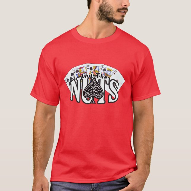 Fick nöten - pokerskjorta - spadar - MÖRK T-shirt (Framsida)