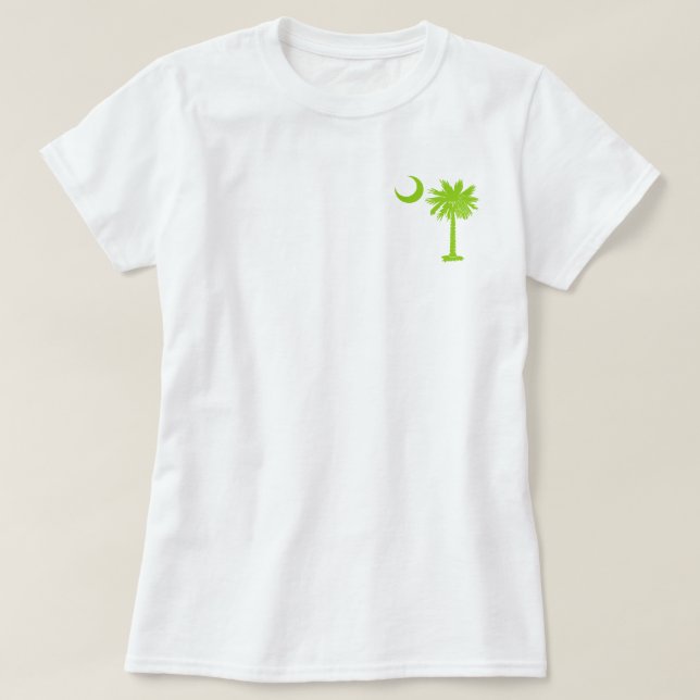 Fick- Palmetto för limefruktgrönt T Shirt (Design framsida)