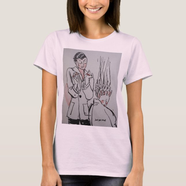Fick precis stekt! t-shirt (Framsida)