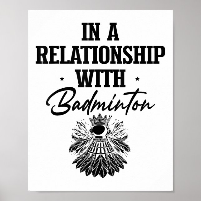 Fick Shuttle Badminton Spelare Shuttle Rackett  Poster (Framsidan)