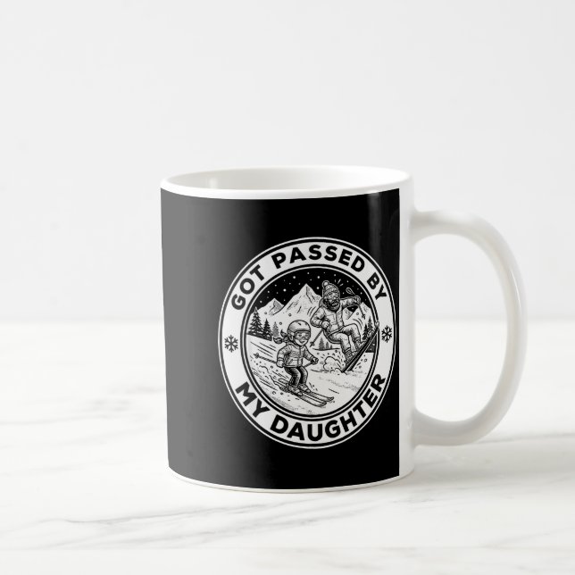 Fick Spark Av Min Dotter Rolig Skidåkning _8  Kaffemugg (Höger)