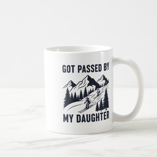 Fick Spark Av Min Dotter Roligt Skiing _28  Kaffemugg (Höger)