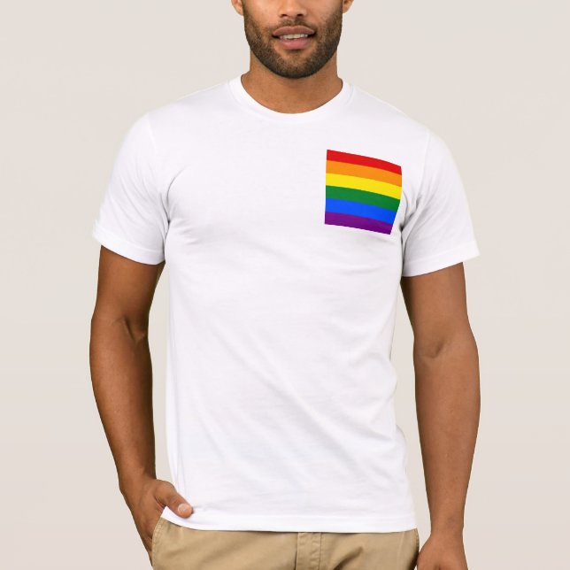 Fick- T-tröja för gay pride Tee Shirt (Framsida)