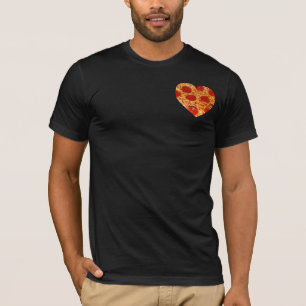 Fick- T-tröja för Pizzahjärta T-shirt