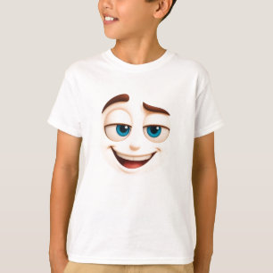 Fick till det – belåtet leende med blåa ögon t shirt