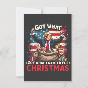 Fick vad jag ville för jul Trump Tomte Inbjudningar