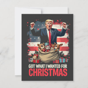 Fick vad jag ville till jul Trump Tomte Inbjudningar
