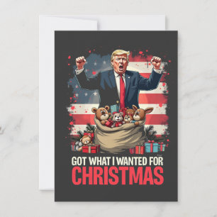Fick vad jag ville till jul Trump Tomte Inbjudningar