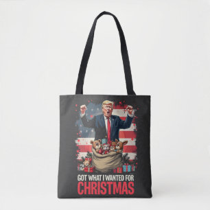 Fick vad jag ville till jul Trump Tomte Tygkasse