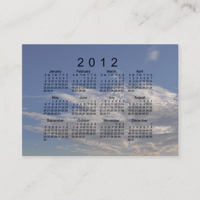 Fick- visitkort för kalender 2012 (Framsida)