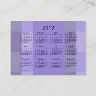 Fick- visitkortmall för kalender 2013 visitkort