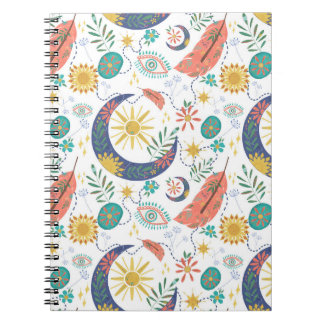Fickan full av glimmer Celestial Boho Spiral Antec Anteckningsbok