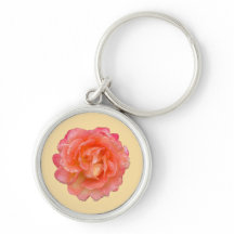 Fickblomning: Minimal rosa nyckelring