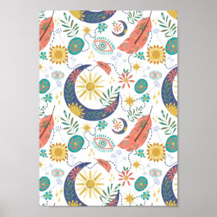 Fickfull av glimmer - Celestial Boho konsttryck Poster
