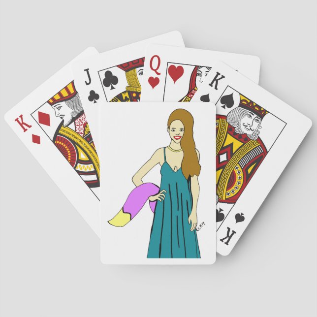 fickig tjej casinokort (Baksidan)