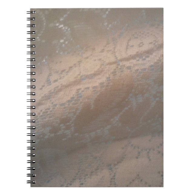 Fickjournal med beige virveldesign  anteckningsbok (Framsidan)