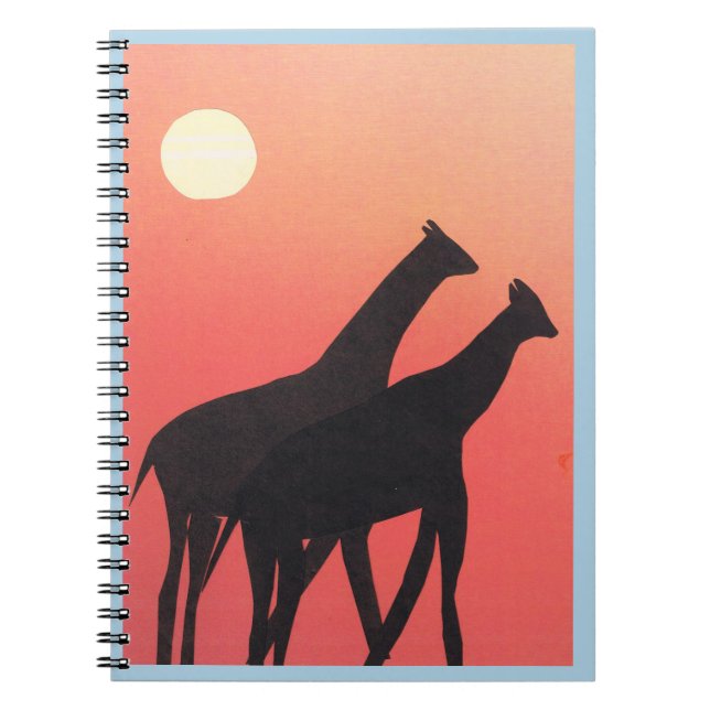 Fickjournal med giraffdesign anteckningsbok (Framsidan)