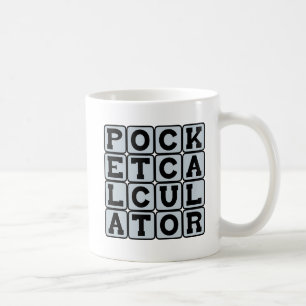Fickräknare, matematikverktyg kaffemugg
