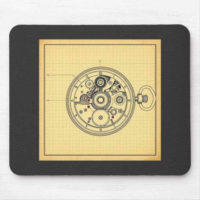 Fickur Blueprint Print Musmatta (Framsidan)