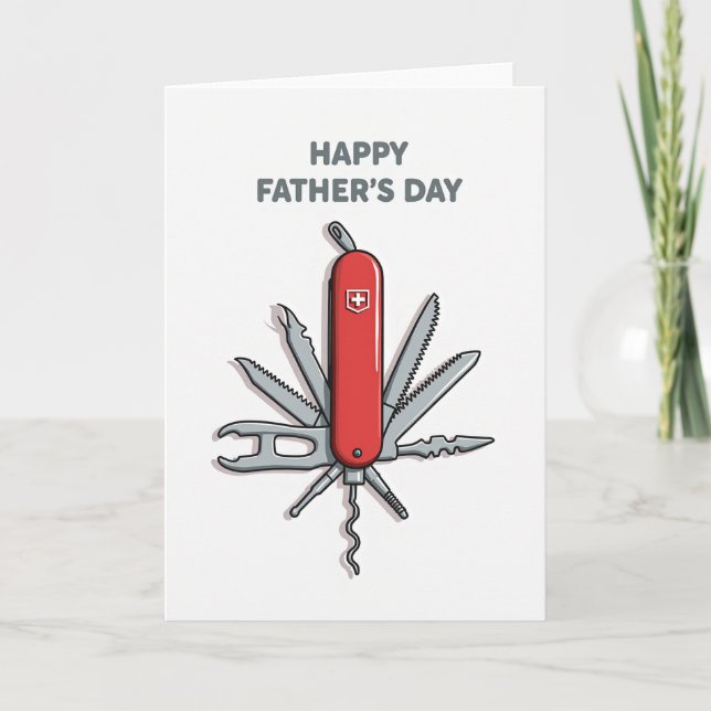Fickverktyg fadersdags kort (Framsida)
