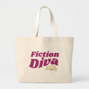 Fiction Diva Sassy Author Design Slogan Jumbo Tygkasse
