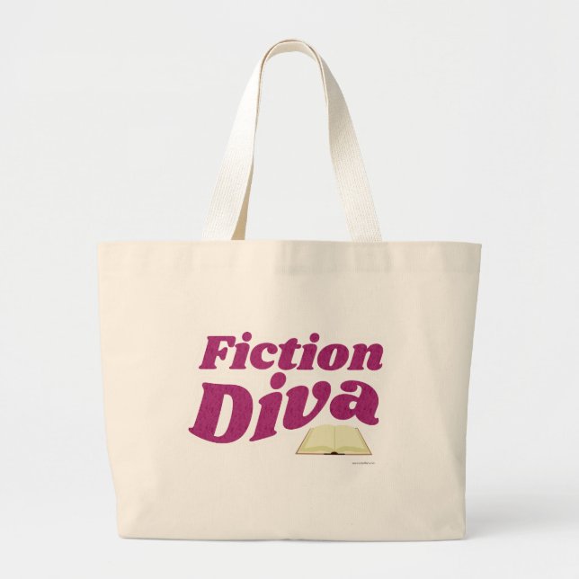 Fiction Diva Sassy Author Design Slogan Jumbo Tygkasse (Framsidan)