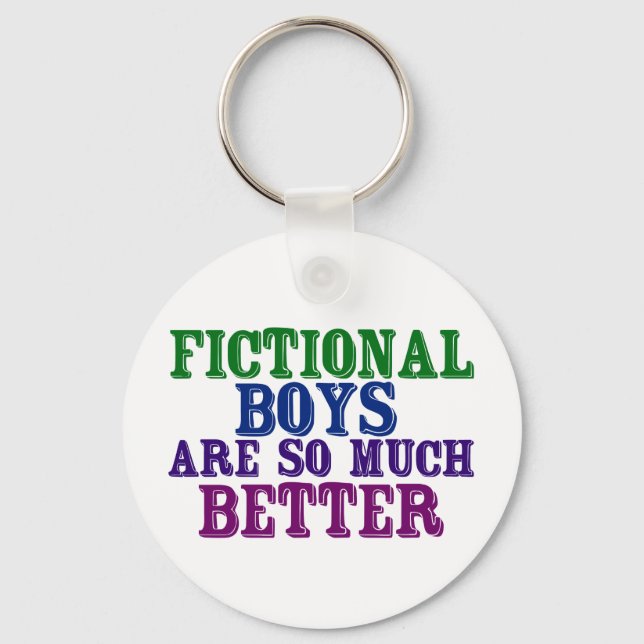 Fictional Boys från bokmask är så mycket bättre Nyckelring (Framsida)