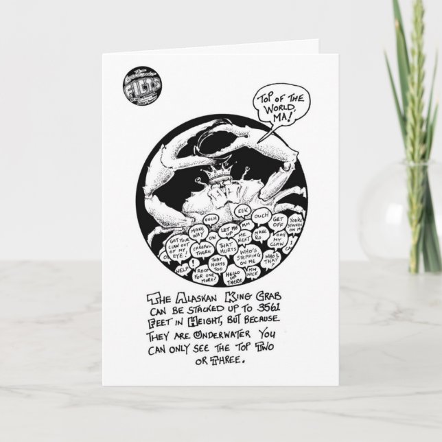 FICTS "fångar krabbor" födelsedagkortet Kort (Framsida)