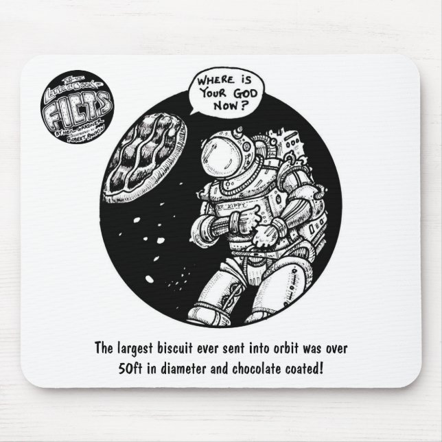 FICTS "kex i utrymme" Mousepad Musmatta (Framsidan)