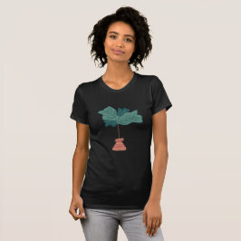 Fiddelträdsblad Krukväxt Handritad T Shirt